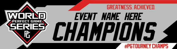 Perfect Game World Series Champion Banner Silver