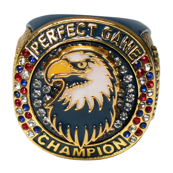 Perfect Game American Flag Ring Gold