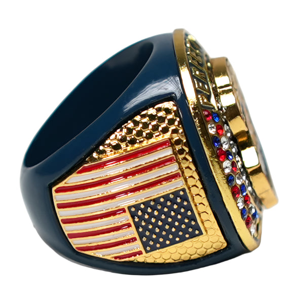 Perfect Game American Flag Ring Gold