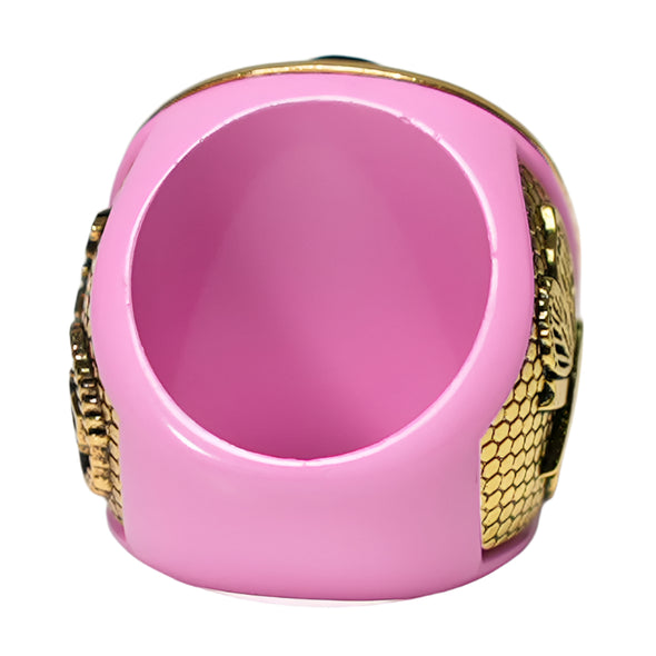 Perfect Game Breast Cancer Ribbon Ring Gold