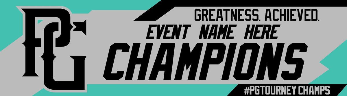 Grey Base PGBA Custom Champion Banner – Global Awards